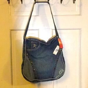 School of Hard Knocks Denim Shoulder Bag (New)